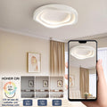 HTsilphelene Moderne Deckenleuchte, 40cm Dimmbare 3000K-6500K Deckenlampe Schlafzimmer, Minimalistische Kreativitätsform Lampe Deckenlampe für Wohnzimmer Schlafzimmer Küche Flur (A 40CM)