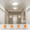 Matane LED Deckenleuchte Dimmbar mit Fernbedienung, 18W Ø22cm Deckenlampe mit 5W Nachtlicht Warm Lampen, 3000K-6500K Dimmbar Flach Panel für Schlafzimmer Kinderzimmer Badezimmer Flur-Rund Weiß