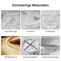 Maevor LED Deckenventilator mit Licht Leise, 69 cm Deckenventilator mit Beleuchtung Dimmbar (3000K-6000K), App & Fernbedienung, für Schlafzimmer/Wohnzimmer, 47W, Weiß