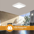 RGB LED Deckenleuchte Dimmbar mit Fernbedienung, 24W 2400LM Deckenlampe Farbwechsel, 3000K-6500K IP54 Wasserfest flach LED Panel für Wohnzimmer Schlafzimmer Kinderzimmer Küche Badezimmer 30x2.5cm