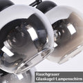Kowanie Deckenleuchte Glas Deckenlampe Schwarz: Vintage Küchenlampe Decke 3 flammig Industrial E27 Fassung Kugel Deckenbeleuchtung rund für Küche Wohnzimmer Schlafzimmer - Ohne Leuchtmittel