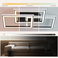 Homefire Deckenlampe LED Deckenleuchte Wohnzimmer - 45W Wohnzimmerlampe RGB Farbwechsel Schwarz Modern Schlafzimmerlampe Dimmbar mit Fernbedienung Flurlampe Schwenkbar Deckenlampen für Kinderzimmer