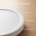 LQWELL LED Deckenleuchte Ultra Dünn Weiß 22cm 18W 1980lm 3000K