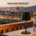UPXNBOR LED Tischlampe Kabellos 2er Set, Metall Tischlampe Outdoor & Indoor