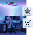 EGLO LED Deckenleuchte RGBIC, geometrische Deckenlampe mit Lichteffekten, Gaming Zimmer und Party Deko, Deckenbeleuchtung mit Fernbedienung, warmweiß und RGB, Metall in Schwarz
