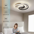 LED Deckenlampe,Moderne Deckenleuchte Dimmbar mit Fernbedienung Wohnzimmer, Schwarz-Weiß Schlafzimmerlampe, Rund, Wohnzimmerlampe mit Memory Funktion, für Wohnzimmer,Schlafzimmer, Büro