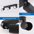 ANWIO LED Deckenstrahler Schwenkbar 3 Flammig Deckenleuchte GU10, Wandstrahler Schwarz Spotlight Lampe Deckenlampe für Wohnzimmer Schlafzimmer Flur (ohne Glühbirnen) EUS-EA190811-10-03RB