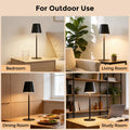 UPXNBOR LED Tischlampe Kabellos 2er Set, Metall Tischlampe Outdoor & Indoor