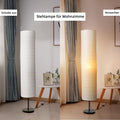 LALISU Stehlampe Papier Lampe Moderne Stehlampen mit Lampenschirm, Stehlampe für für Wohnzimmer Mit Fußschalter, Schlafzimmer und Arbeitszimmer (White-03)