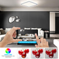 RDGOOD LED Deckenleuchten Dimmbar mit Fernbedienung, 18W 1800lm Deckenlampe led Dimmbar 3000-6500K, Flach Panel Für Schlafzimmer Wohnzimmer Kinderzimmer Flur Küche Keller Diele Balkon 22 * 22x2,5cm