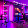 TRUMPETS LED Stehlampe Wohnzimmer 165cm, RGB Ecklampe Dimmbar mit Fernbedienung und APP, 16 Millionen Farben, Musikmodi, DIY-Modus & Timing -Funktion für Schlafzimmer (Mit Adapter 10W)
