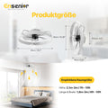 Ensenior Deckenventilator mit Beleuchtung, 50cm Deckenlampe mit Ventilator & Fernbedienung, 6 Geschwindigkeiten Leise, Stufenlos Dimmbar (3000K-6500K), Flaches Design für Schlafzimmer Büro - Weiß