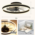 EKDADL 50cm Deckenventilator mit Beleuchtung und Fernbedienung Leise, Dimmbar Deckenlampe mit Ventilator, Modern Deckenleuchte Ventilator mit Licht für Schlafzimmer Wohnzimmer, Umkehrbaren DC Motor