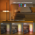 Lanmonlily LED Stehlampe mit Fernbedienung und APP, RGBICW Stehlampe Dimmbar, mit Alexa und Google, Musik Sync, 16 Millionen Farben, 68 Szenenmodi, Stilvolle Stehleuchte für Schlafzimmer