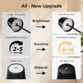 UPXNBOR LED Tischlampe Kabellos 2er Set, Metall Tischlampe Outdoor & Indoor