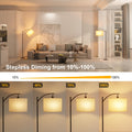 GLUROO Stehlampe Wohnzimmer mit Fernbedienung, Modern Standleuchte Bogenlampe mit 3 Farbwechsel, Stufenlose Helligkeit, Dimmbar LED Stehleuchte mit Fußschalter