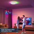 DetarZinLED 30cm Deckenlampe mit Fernbedienung, 24W Flach Rund Led Deckenleuchte, Dimmbar Rgb Farbwechsel Decken Lampe 3000K-6500K 2700LM IP44 für Wohnzimmer Jugendzimmer Badezimmer[ Energieklasse E]