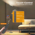 Stehlampe Wohnzimmer, 42W Deckenfluter mit Leselampe, 4200LM LED Stehlampe Dimmbar mit 2700K-6500K Farbtemperatu, Moderne Standleuchte mit Fernbedienung & Touch-Steuerung für Wohnzimmer Schlafzimmer