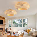 MiiR Deckenventilator Mit Beleuchtung Und Fernbedienung Leise E27 Retro Bambus Deckenlampe Mit Ventilator 6-Gang Reversibler Motor Deckenventilatoren Für Wohnzimmer Schlafzimmer Esszimmer Beleuchtung