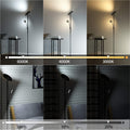 Modlicht 35W Stehlampe LED Dimmbar Schwarz, 4200LM Stehlampe Leselampe mit Fernbedienung & Touch-Steuerung, 3000-6000K Deckenfluter LED mit Leselampe, Standleuchten für Wohnzimmer Schlafzimmer Büro