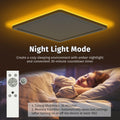 Bowfar LED Deckenleuchte Flach, 24W 3200LM Deckenlampe mit Fernbedienung Dimmbar 3000K-6500K, 1800K Nachtlicht Amber, Badezimmer Lampe für Wohnzimmer Küche Kinderzimmer Flur Schlafzimmer Ø29.5x2.5cm