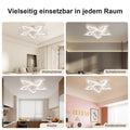 Maevor LED Deckenventilator mit Licht Leise, 69 cm Deckenventilator mit Beleuchtung Dimmbar (3000K-6000K), App & Fernbedienung, für Schlafzimmer/Wohnzimmer, 47W, Weiß