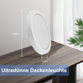 cupgow LED Badezimmerlampe Deckenleuchte Flur - Rund Flurlampe 18W Deckenlampe Kaltweiss 5000K IP44 Ø23cm für Schlafzimmer Küche Balkon