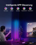 Miortior LED Stehlampe Wohnzimmer, RGB Ecklampe Dimmbar mit Fernbedienung und App-Steuerung, Musik Sync, 16 Millionen Farben, 68 Szenenmodi, Led Standleuchte für Wohnzimmer, Schlafzimmer, Spielzimmer