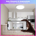 Oraymin Deckenlampe mit Fernbedienung Ø30CM, 24W 3300LM LED Deckenleuchte RGB Farbwechsel Rund, 3000K-6500K LED Deckenleuchte Dimmbar für Schlafzimmer Küche Wohnzimmer Korridor Balkon