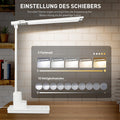 STAPERFO Schreibtischlampe - LED Nachttischlampe, LED Tischlampe Dimmbar, Tageslichtlampe Augenschutz mit 45-Minuten Timer, 5 Farben und 10 Helligkeitsstufen, USB-Anschluss für Leser, Kinder, Büro