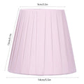 HERCHR 6 Stück European Pink Fabric Lampenschirme Ersatz, konische Lampenschirme für Tischlampen, Kristall Kronleuchter, Wandlampe, Zuhause 9x13x14 cm