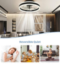 Nalezuns Ventilator Deckenleuchte,LED Deckenventilator mit Beleuchtung,3 Farbtemperatur und 6 Geschwindigkeiten Deckenventilator mit Lampe,Fernbedienung Leise Dimmbar Ventilator Deckenlampe
