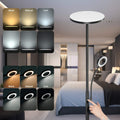 Modlicht 35W Stehlampe LED Dimmbar Schwarz, 4200LM Stehlampe Leselampe mit Fernbedienung & Touch-Steuerung, 3000-6000K Deckenfluter LED mit Leselampe, Standleuchten für Wohnzimmer Schlafzimmer Büro