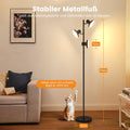 SIBRILLE Stehlampe LED Dimmbar, 36W Deckenfluter LED Dimmbar 2500LM mit Fernbedienung & Berührung 2700K-6500K, 3-Licht Leselampe Moderne Stehleuchte Stehlampe für Wohnzimmer Schlafzimmer Büro Hotel