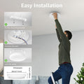 Lepro 24W Deckenlampe Ø28cm, IP54 Wasserfest Badezimmer Deckenlampe, 3000K LED Deckenleuchte 2400lm für Badezimmer Schlafzimmer Kinderzimmer Wohnzimmer Balkon Flur Küche, Warmweiß LED Lampen
