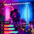 TRUMPETS LED Stehlampe Wohnzimmer 165cm, RGB Ecklampe Dimmbar mit Fernbedienung und APP, 16 Millionen Farben, Musikmodi, DIY-Modus & Timing -Funktion für Schlafzimmer (Mit Adapter 10W)
