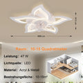 Maevor LED Deckenventilator mit Licht Leise, 69 cm Deckenventilator mit Beleuchtung Dimmbar (3000K-6000K), App & Fernbedienung, für Schlafzimmer/Wohnzimmer, 47W, Weiß