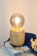 Pauleen 48159 Woody Sparkle Tischleuchte aus Holz skandinavische Tischlampe Würfellampe max25W E27 Holz 230V
