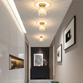 Sxtiger Kristall Deckenleuchte Gold, Moderne Runde Deckenlampe E27 Kristall Lampe Flur Decke Wohnzimmer Schlafzimmer Küche Eingang Kronleuchter