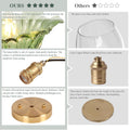 Vloitgol Deckenleuchte Vintage mit lampenschirm Grüne glas, E27 25cm, halbbündige Grüne Deckenlampe vintage blumen Glas für Schlafzimmer Flur Küche Esszimmer Wohnzimmer (Glühbirne nicht enthalten)
