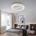 Deckenventilator mit Beleuchtung für Schlafzimmer, Ø48cm, Leise DC Motor 20W, Fernbedienung, 6-Gang, Moderne LED 40W Deckenleuchte mit Ventilator, RGB, Dimmbar, 3000K-6000K, Sommer Winterbetrieb.
