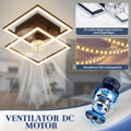 Homefire LED Deckenventilator Mit Beleuchtung 3000-6500K Dimmbar Schwarz