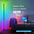 Fortand LED Ecklampe, WiFi RGBCW Stehlampe Wohnzimmer Dimmbar LED Standleuchte Kompatibel mit Alexa/Google Home, Eckleuchte mit Fernbedienung Modern Leselampe Smart Stehleuchte Schlafzimmer, 155CM