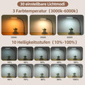 LED Schreibtischlampe Klemmbar, Dimmbare Schreibtischlampe mit 3 Farben und 10 Helligkeitsstufen, Augenschonende Tischlampe, Tageslichtlampe Schreibtisch Lampe, Klemmleuchte, Schwarz