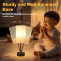 STANBOW Nachttischlampe Touch Dimmbar, Tischlampe mit USB A+C Ladeanschlüssen, Leinen-Lampenschirm, Kleine Lampe für Schlafzimmer, Wohnzimmer, Babyzimmer, Schlafsaal, Heimbüro