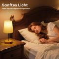 Suright Nachttischlampe Touch Dimmbar, Tischlampe mit USB A+C Ladefunktion