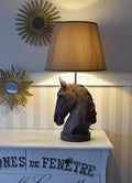 Tischlampe Pferd Tischleuchte Pferdekopf Nachttischlampe (ohne Leuchtmittel) Lampe Leuchte 66cm cw214 Palazzo Exklusiv
