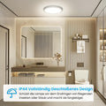 NIBSHOOM LED Deckenleuchte, 18W 1800LM Superschlanke Deckenlampe 4000K IP44 Wasserfest für Wohnzimmer Badezimmer Schlafzimmer Küche Flur Balkon, Rund und Flach Modern Led Lampen Ø220*H24mm, Warmweiß