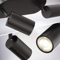 B.K.Licht - Deckenlampe schwenkbar, GU10 Fassung, max. 9 Watt, Deckenleuchte, Lampe, Wohnzimmerlampe, Schlafzimmerlampe, Küchenlampe, Deckenstrahler, Deckenbeleuchtung, 27x6x9 cm, Schwarz