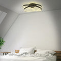 B.K.Licht - LED Deckenlampe mit warmweißer Lichtfarbe, geschwungenes Design, 35 Watt, 4600 Lumen, LED Deckenleuchte, Lampe, Wohnzimmerlampe, Schlafzimmerlampe, Küchenlampe, 39x39,5x14,5 cm, Schwarz